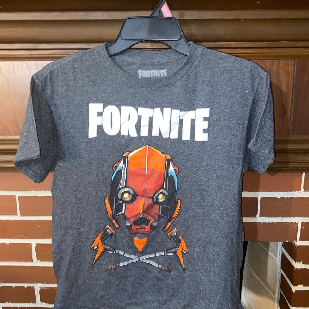 Dark Gray Fortnite Logo Graphic Tee